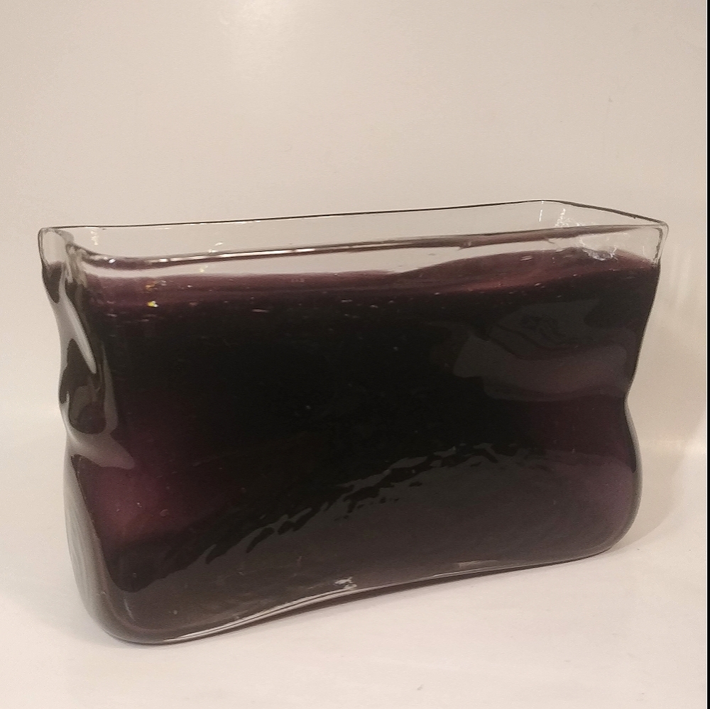 Amethyst Glass Rectangular Vase Planter by Amici